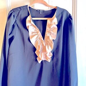 J Crew Ruffle Blouse Top Size 2X
